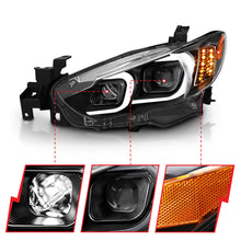 Load image into Gallery viewer, ANZO 2014-2015 Mazda 6 Projector Headlights w/ Plank Style Design Black Headlights ANZO
