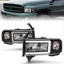 Load image into Gallery viewer, ANZO 94-02 Dodge RAM Crystal Headlight - w/ Light Bar Black Housing Headlights ANZO
