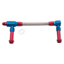 Load image into Gallery viewer, Russell Performance -8 AN to -8 AN ProFlex Holley 4150 Dual Inlet Carb Kit (Red/Blue) Carburetor Fuel Inlet Kits Russell
