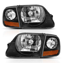 Load image into Gallery viewer, ANZO 1997-2003 Ford F150 Crystal Headlight Black w/ Parking Light Headlights ANZO
