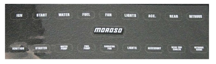 Moroso Electrical Switch Panel Label (Use w/Part No 74130/74131/74132/74133/74134/74135/74136/74180) Switch Panels Moroso   