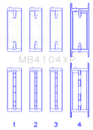 King Nissan VG30DE/VG30DETT (Size +0.5) Performance Main Bearing Set Bearings King Engine Bearings