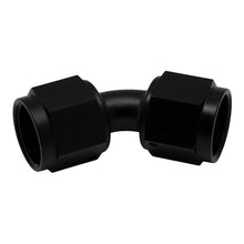 Load image into Gallery viewer, DeatschWerks 8AN Flare Female Swivel 45-Degree to 8AN Flare Female Swivel - Anodized Matte Black Fittings DeatschWerks
