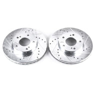 Power Stop 93-97 Infiniti J30 Front Evolution Drilled & Slotted Rotors - Pair Brake Rotors - Slot & Drilled PowerStop   