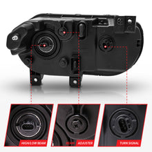 Load image into Gallery viewer, ANZO 2008-2014 Dodge Challenger Crystal Headlights Black Headlights ANZO
