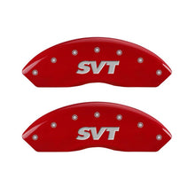 Load image into Gallery viewer, MGP 4 Caliper Covers Engraved Front &amp; Rear SVT Red finish silver ch Caliper Covers MGP
