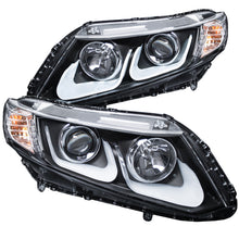 Load image into Gallery viewer, ANZO 2012-2015 Honda Civic Projector Headlights w/ U-Bar Black Headlights ANZO
