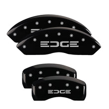 Load image into Gallery viewer, MGP 4 Caliper Covers Engraved Front &amp; Rear Edge Black finish silver ch Caliper Covers MGP
