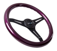 Load image into Gallery viewer, NRG Classic Wood Grain Steering Wheel (350mm) Purple Pearl/Flake Paint w/Black 3-Spoke Center Steering Wheels NRG
