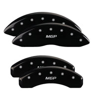 MGP 4 Caliper Covers Engraved F & R Cursive/Cadillac Black Finish Silver Char 2016 Cadillac CT6 Caliper Covers MGP