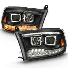 Load image into Gallery viewer, ANZO 2009-2018 Dodge Ram 1500 Projector H.L. Switchback Black Amber Headlights ANZO

