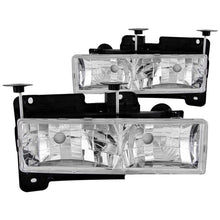 Load image into Gallery viewer, ANZO 1988-1998 Chevrolet C1500 Crystal Headlights Chrome w/o Bulbs Headlights ANZO

