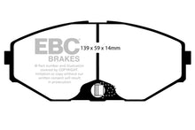 Load image into Gallery viewer, EBC 93-97 Infiniti J30 3.0 Yellowstuff Front Brake Pads Brake Pads - Performance EBC   
