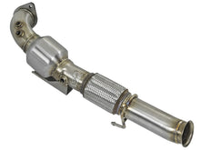 Load image into Gallery viewer, aFe Twisted Steel 3in. 304 SS Catted Series Downpipe 16-18 Ford Focus RS I4-2.3L (t) Downpipes aFe
