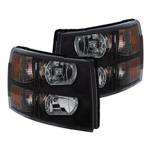 Load image into Gallery viewer, ANZO 2007-2013 Chevrolet Silverado Crystal Headlights Black Headlights ANZO
