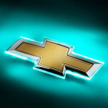 Load image into Gallery viewer, Oracle 16-19 Chevrolet Camaro Illuminated Bowtie - Aqua SEE WARRANTY Light Accessories and Wiring ORACLE Lighting
