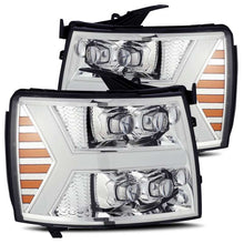 Load image into Gallery viewer, AlphaRex 07-13 Chevy 1500HD NOVA LED Proj Headlights Plank Style Chrm w/Activ Light/Seq Signal Headlights AlphaRex
