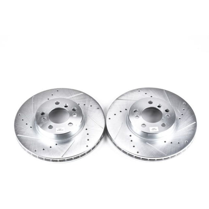 Power Stop 00-06 BMW X5 Front Evolution Drilled & Slotted Rotors - Pair Brake Rotors - Slot & Drilled PowerStop