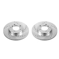 Power Stop 11-16 Mini Cooper Countryman Front Evolution Drilled & Slotted Rotors - Pair Brake Rotors - Slot & Drilled PowerStop