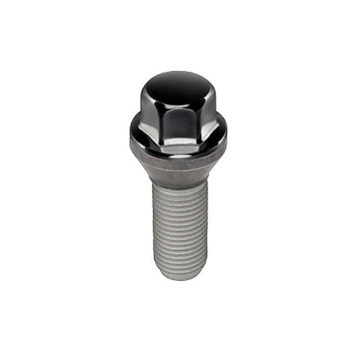 McGard Hex Lug Bolt (Cone Seat) M12X1.25 / 17mm Hex / 22.0mm Shank Length (Box of 50) - Black Wheel Bolts McGard