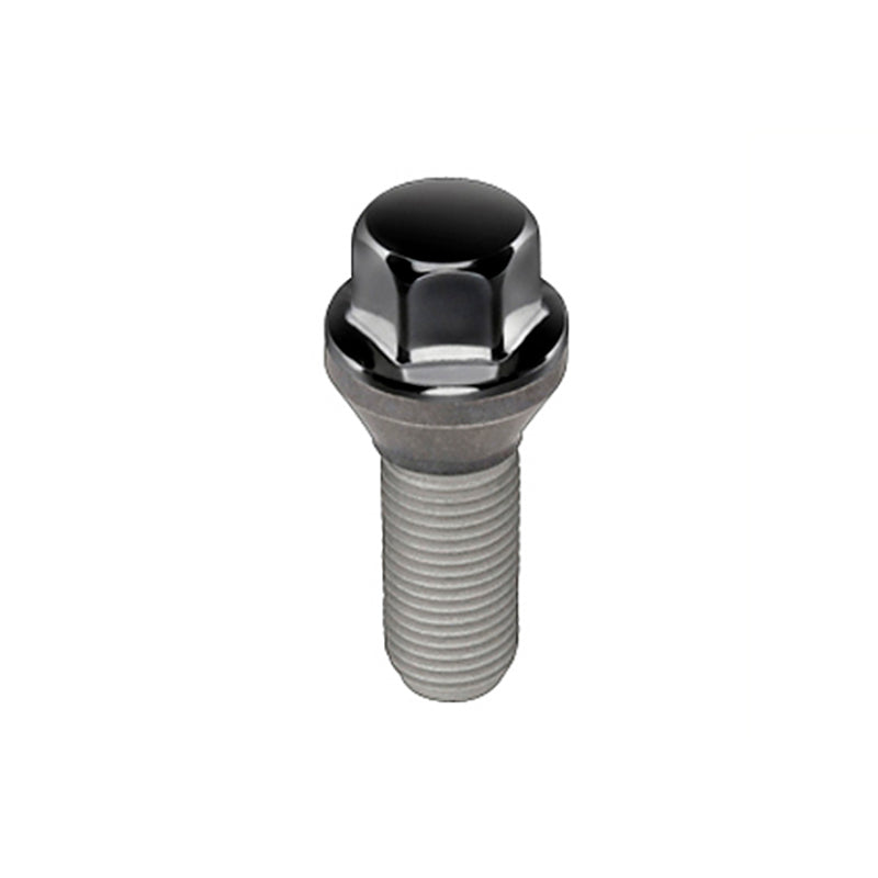 McGard Hex Lug Bolt (Cone Seat) M12X1.25 / 17mm Hex / 22.0mm Shank Length (Box of 50) - Black Wheel Bolts McGard