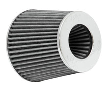 Load image into Gallery viewer, K&amp;N Universal Filter Chrome Round Tapered White - 4in Flange ID x 1.125in Flange Length x 5.5in H Air Filters - Universal Fit K&amp;N Engineering   
