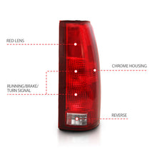 Load image into Gallery viewer, ANZO 1988-1999 Chevy C1500 Taillight Red/Clear Lens w/ Circuit Board(OE Replacement) Tail Lights ANZO
