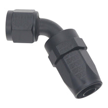 Load image into Gallery viewer, DeatschWerks 8 AN Female Flare Swivel 60-Degree Hose End CPE - Anodized Matte Black Fittings DeatschWerks
