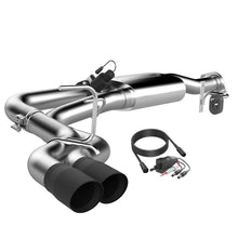 Load image into Gallery viewer, QTP 15-18 Ford F-150 CC/EC Standard Bed 304SS Screamer Cat-Back Exhaust w/3.5in Black Tips Catback QTP
