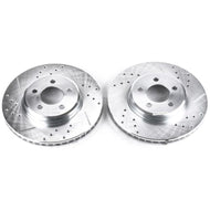 Power Stop 05-19 Chrysler 300 Front Evolution Drilled & Slotted Rotors - Pair Brake Rotors - Slot & Drilled PowerStop