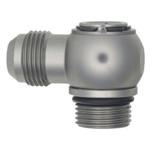 Load image into Gallery viewer, DeatschWerks 10AN ORB Male to 10AN Male Flare Low Profile 90-Degree Swivel - Anodized DW Titanium Fittings DeatschWerks
