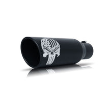 Load image into Gallery viewer, Gibson Patriot Skull Rolled Edge Angle-Cut Tip - 6in OD/4in Inlet/18in Length- Black Ceramic Tips Gibson
