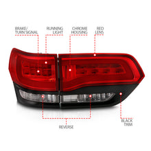 Load image into Gallery viewer, ANZO 2014-2016 Jeep Grand Cherokee LED Taillights Red/Clear Tail Lights ANZO
