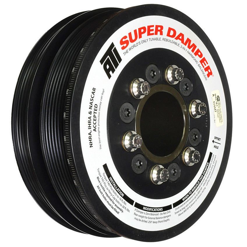 ATI Damper - 7.48in - Alum - 6/4 Grv - LS3 Camaro - 10-15 - Gen 3 Vortec Truck - 6 Bolt - LS Crankshaft Dampers ATI