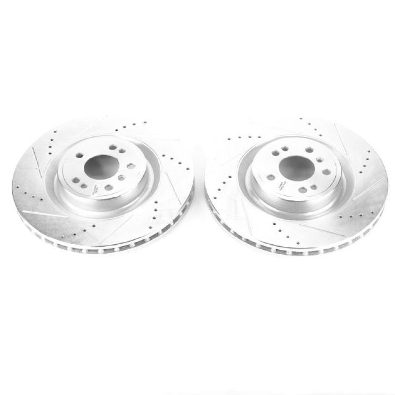 Power Stop 13-16 Mercedes-Benz GL350 Front Evolution Drilled & Slotted Rotors - Pair Brake Rotors - Slot & Drilled PowerStop