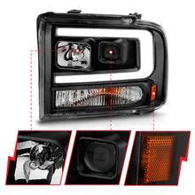 Load image into Gallery viewer, ANZO 99-04 Ford F250/F350/F450/Excursion (excl 99) Projector Headlights - w/ Light Bar Black Housing Headlights ANZO
