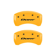 Load image into Gallery viewer, MGP 4 Caliper Covers Engraved Front &amp; Rear With out stripes/Dart Yellow finish black ch Caliper Covers MGP
