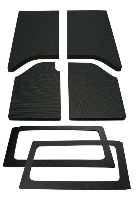 DEI 11-18 Jeep Wrangler JK 2-Door Boom Mat Complete Headliner Kit - 6 Piece - Black Hard Top Accessories DEI   