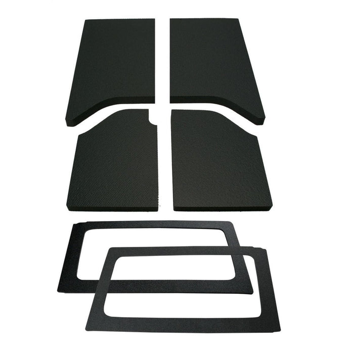 DEI 11-18 Jeep Wrangler JK 2-Door Boom Mat Complete Headliner Kit - 6 Piece - Black Hard Top Accessories DEI