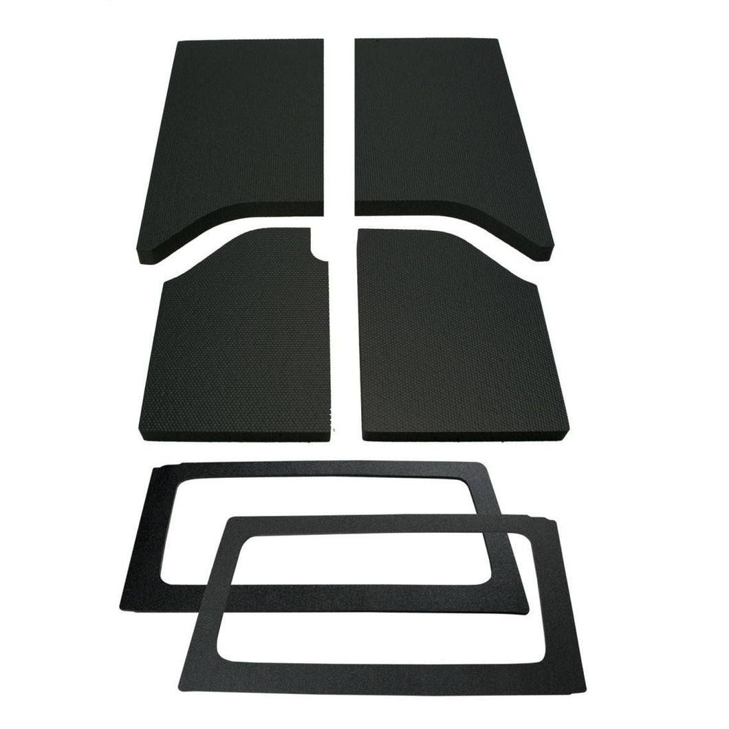 DEI 11-18 Jeep Wrangler JK 2-Door Boom Mat Complete Headliner Kit - 6 Piece - Black Hard Top Accessories DEI