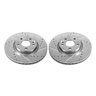 Power Stop 12-15 Land Rover Range Rover Evoque Front Evolution Drilled & Slotted Rotors - Pair Brake Rotors - Slot & Drilled PowerStop