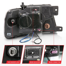 Load image into Gallery viewer, ANZO 2004-2008 Ford F-150 Projector Headlights w/ Halo and LED Black G2 Headlights ANZO
