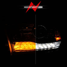 Load image into Gallery viewer, Anzo 09-18 Dodge 1500-3500 LED Plank Style Headlights w/Switchback+Sequential Hyper Black (OE Style) Headlights ANZO   
