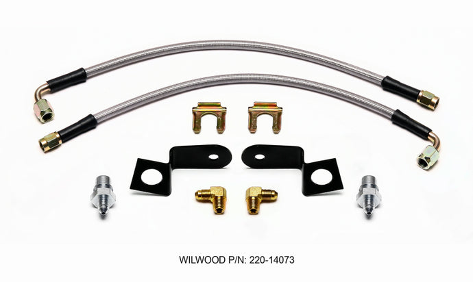Wilwood Flexline Kit 14in. M10-1.00 90 Deg Brake Line Kits Wilwood