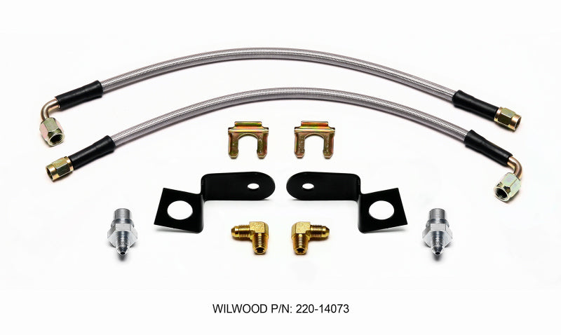 Wilwood Flexline Kit 14in. M10-1.00 90 Deg Brake Line Kits Wilwood