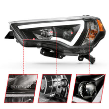 Load image into Gallery viewer, ANZO 14-18 Toyota 4 Runner Plank Style Projector Headlights Black w/ Amber Headlights ANZO
