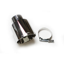 Load image into Gallery viewer, JBA 2.5in x 4in x 5-3/4in Double Wall Polished Chrome Tip - Clamp On Tips JBA
