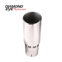 Load image into Gallery viewer, Diamond Eye TIP 5in INLET X 6in OUTLET VENTED/INTERCOOLER ROLLED ANGLE SLOTTED POLISHED SS 15 ANGLE Tips Diamond Eye Performance
