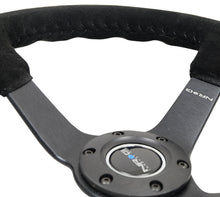 Load image into Gallery viewer, NRG Reinforced Steering Wheel (350mm / 3in. Deep) Blk Suede/Blk Bball Stitch w/5mm Matte Black Spoke Steering Wheels NRG
