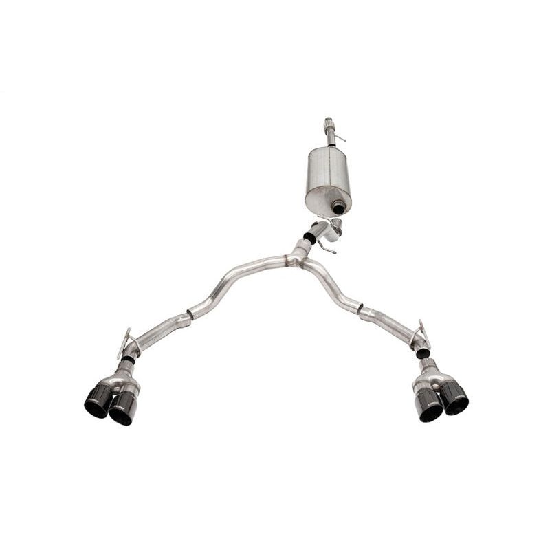 Corsa 2021-2024 Tahoe/GMC Yukon 4DR 5.3L 4WD Dual Rear 3in - 2.75in Sport Cat-Back DW 4in BLK Tips Catback CORSA Performance